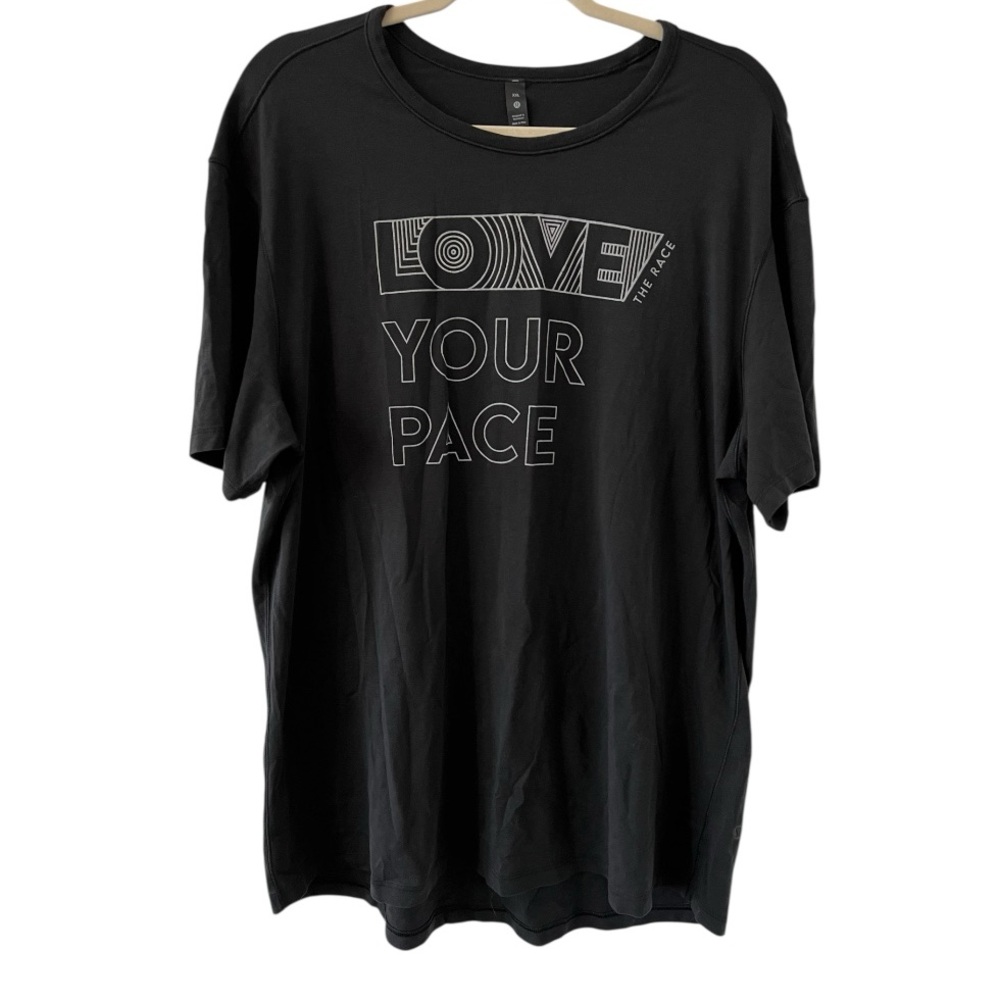 Lululemon Men’s Graphic T-Shirt Love Your Pace | Black | XXL